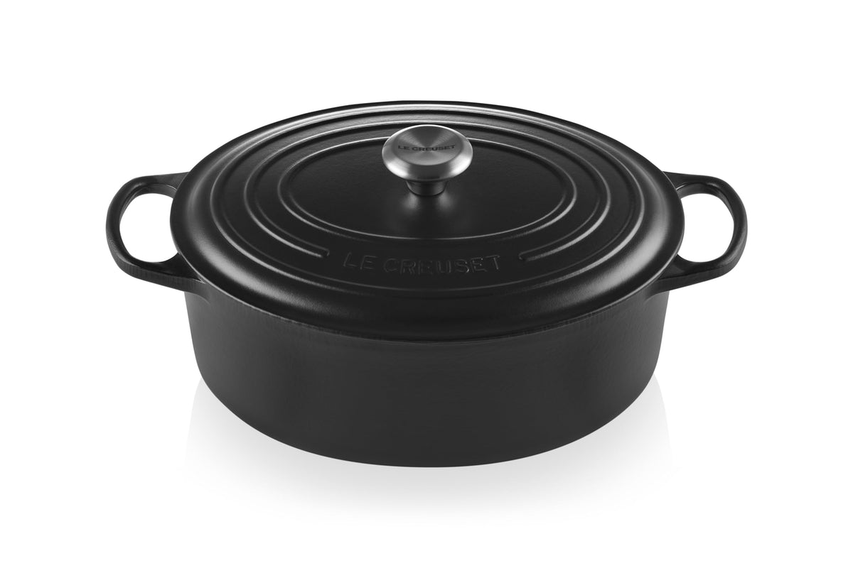 Le Creuset Enameled Cast Iron Signature Oval Dutch Oven, 6.75 Qt., Licorice