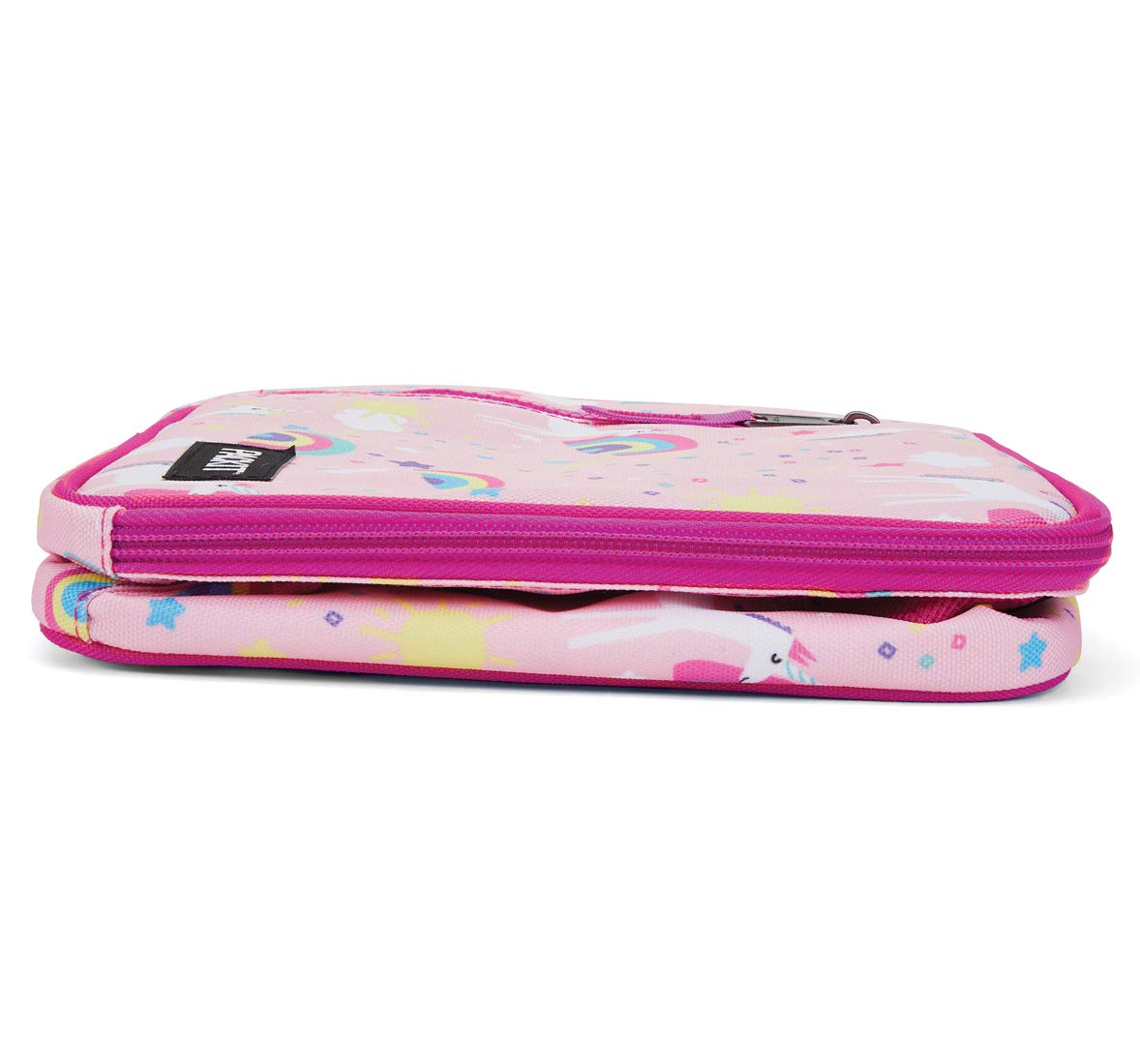 Packit Freezable Classic Lunch Box, Unicorn Sky Pink, Built With Ecofreeze Technology, Collapsible, Reusable, Zip Closure With Z
