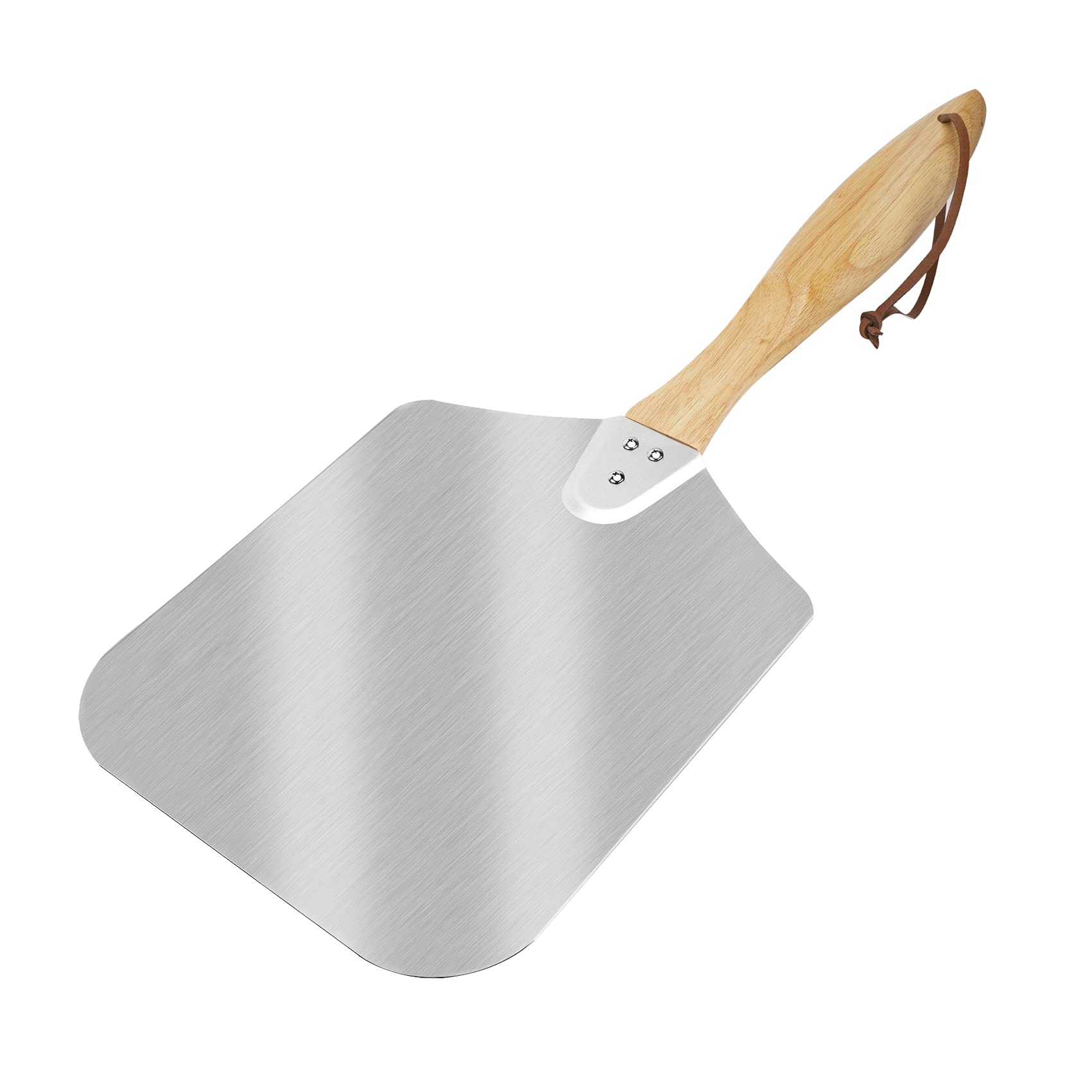 Skyflame Kitchen Supply Aluminum Pizza Peel With Wooden Handle 14-Inch X 16-Inch, Large Pizza Paddle For Baking Homemade Pizza B