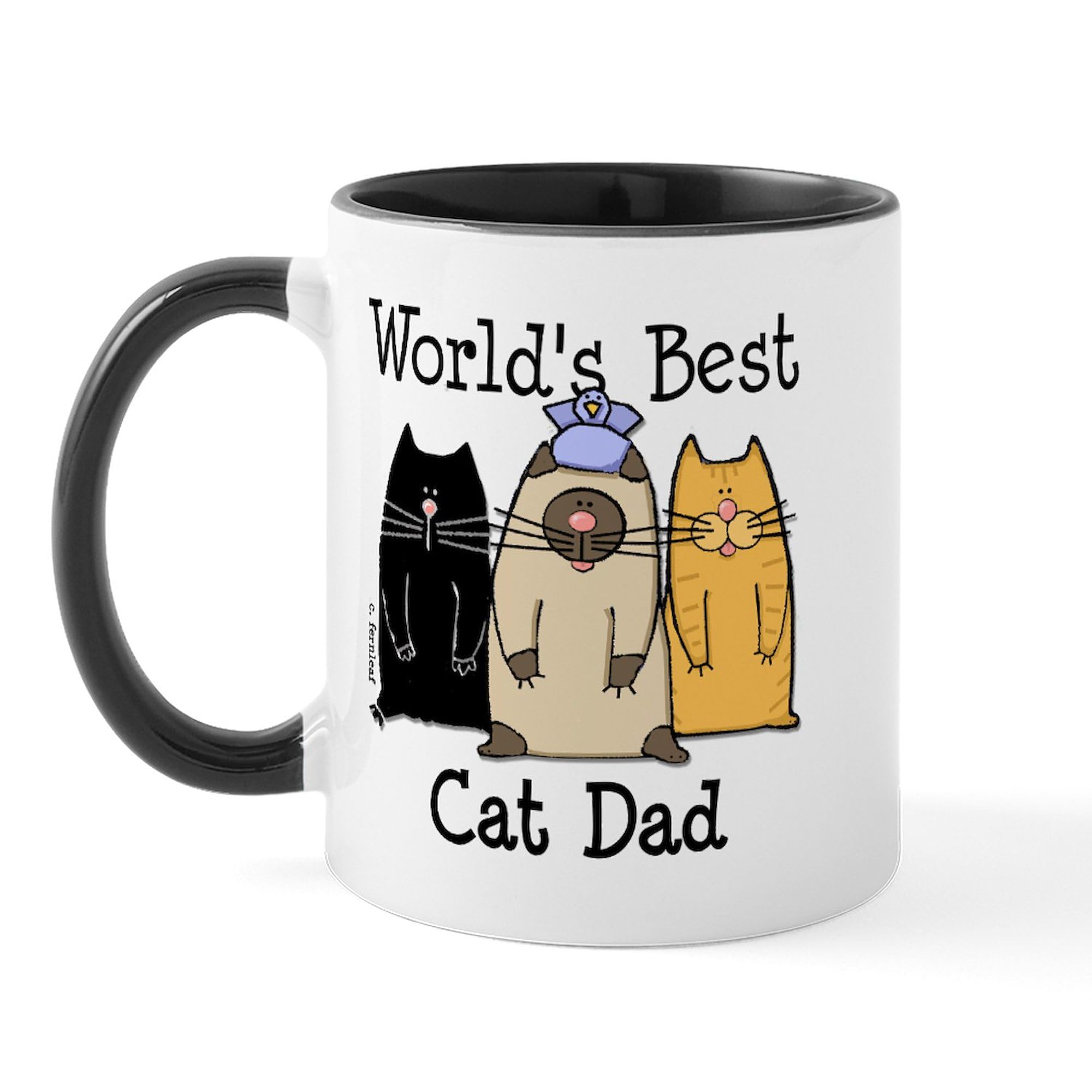 CafePress World's Best Cat Dad Mug 11 oz (325 ml) Ceramic Coffee Mug