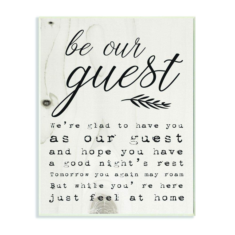Stupell Industries Be Our Guest Poem Cursive Wall Plaque, 13 X 19, Design By Artist Daphne Polselli