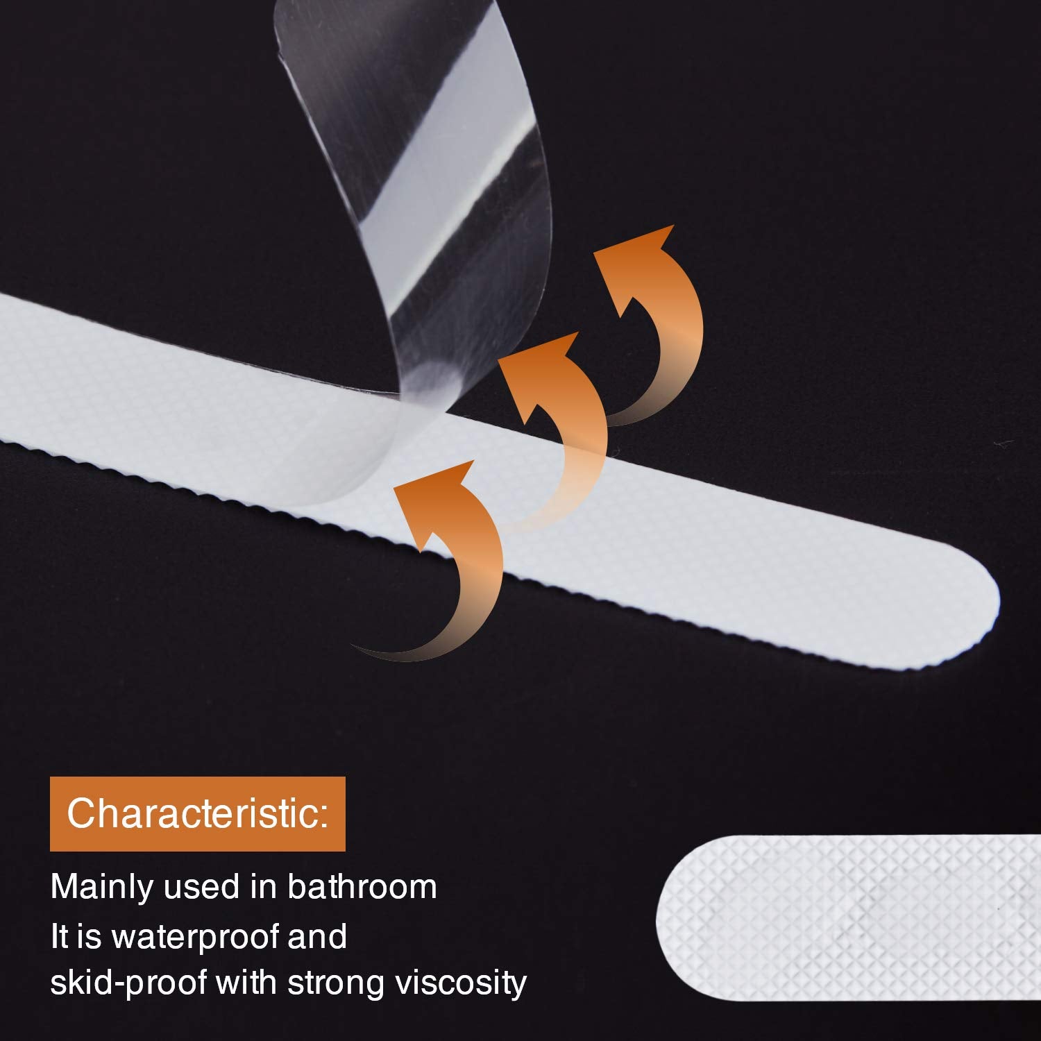 Secopad Non-Slip Bathtub Stickers, 36PCS White PEVA Shower Grip with Premium Scraper