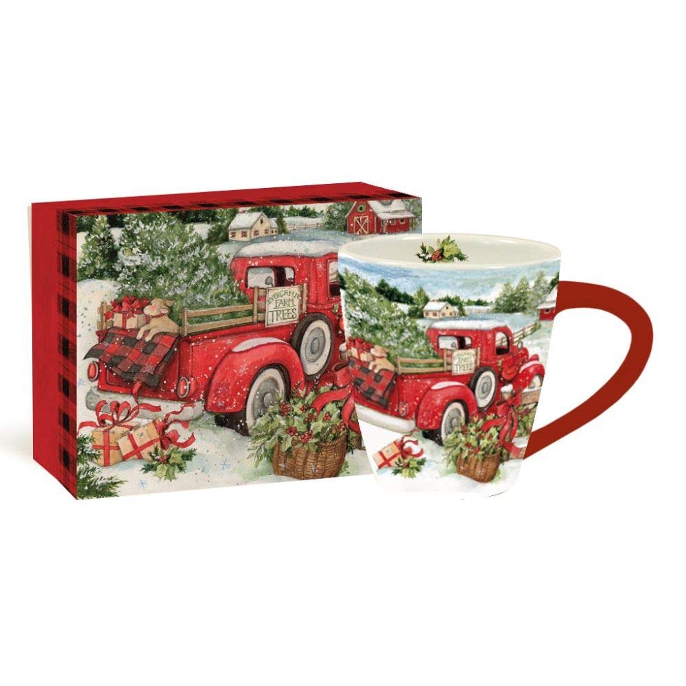 Lang Snowy Truck Caf   Mug , 17 Oz, Multi