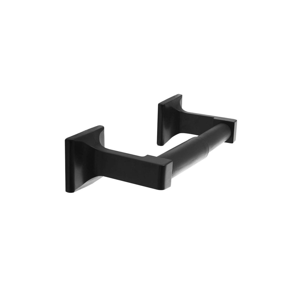 Sento Black Toilet Paper Holder Wall Mount, Double Post Tissue Toilet Paper Holder, Easy Installation, Heavy Duty Metal, Matte B