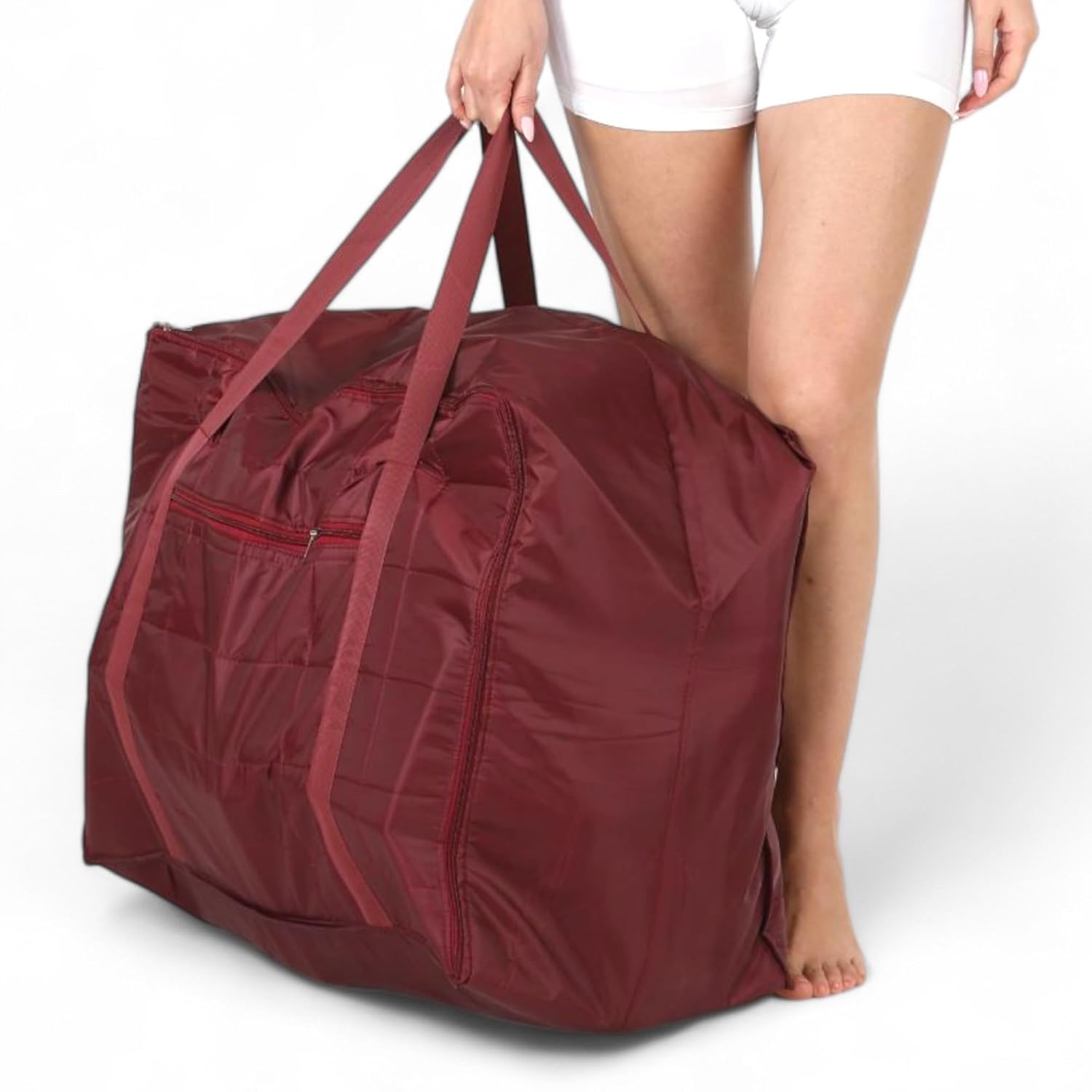 Storage Bag For Clothes And Blankets, 156L Capacity, 86X34X54 Cm, Nylon With Zip, Multicolour