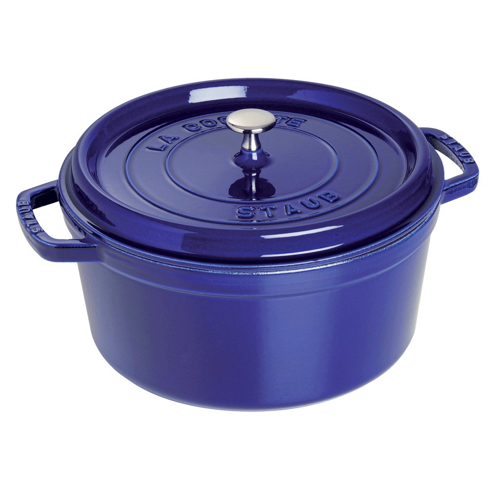Staub Cast Iron 2.75-Qt Round Cocotte - Dark Blue, Made In France