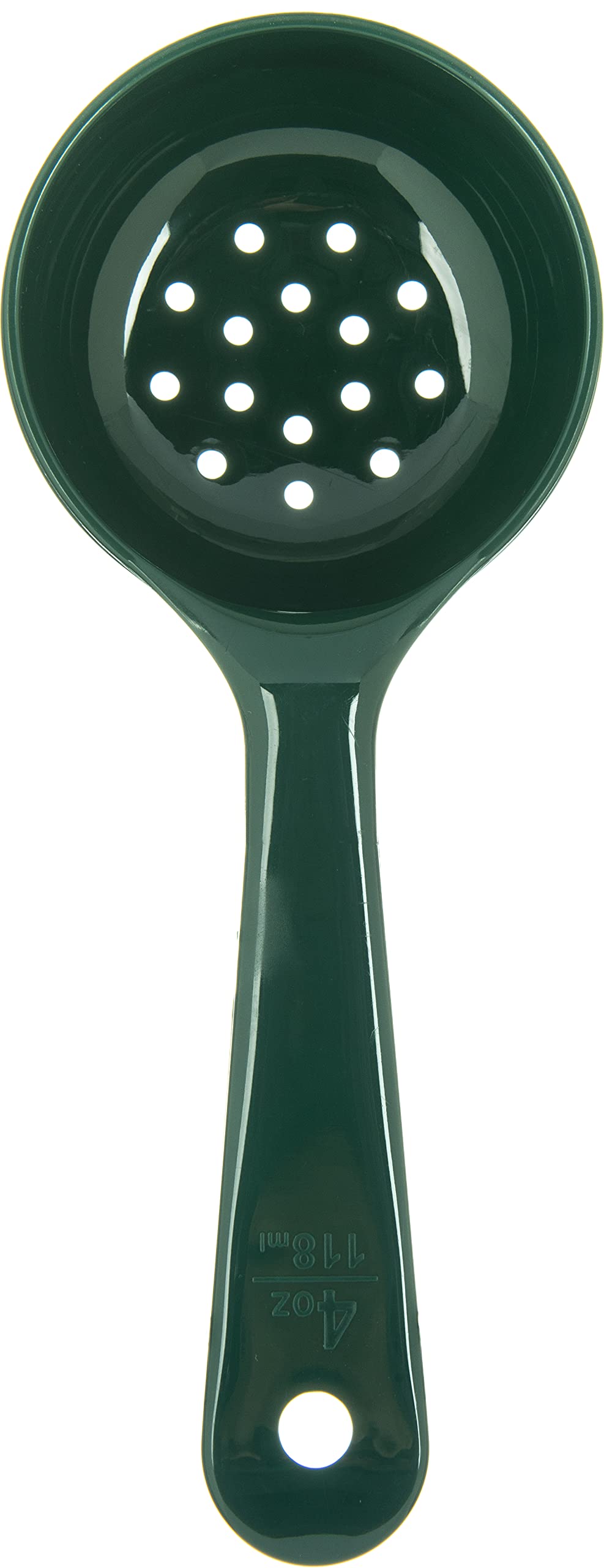 Cfs 492908 Perforated Short Handle Portion Control Spoon, 4 Oz, Forest Green