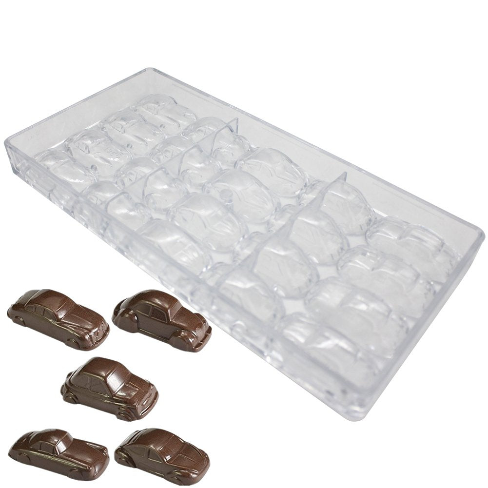 Car Shaped Polycarbonate Chocolate Mold Hard Poly-Carbonate Candy Mold 3D Car Chocolate Mould