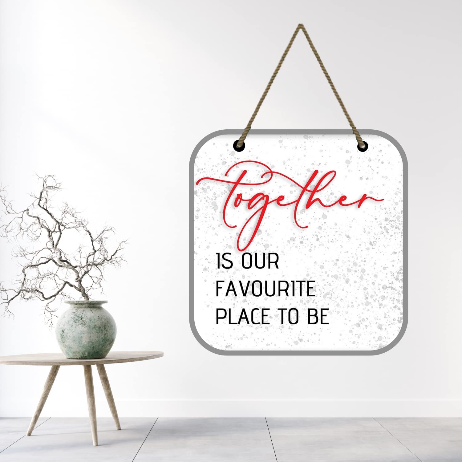 Webelkart Decorative Together Is Our Favourite Place To Be Wooden Wall Hanging/Wall Sculpture For Home And Living Room/Wall Deco