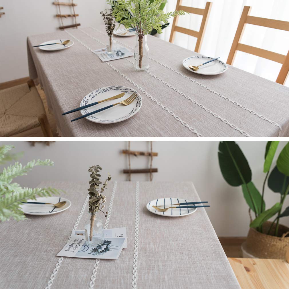 Pahajim Burlap Picnic Table Cloths Party Summer Tablecloth Fall Kitchen Table Cloth Rectangle Tablecloths For Dining Outdoor Tas