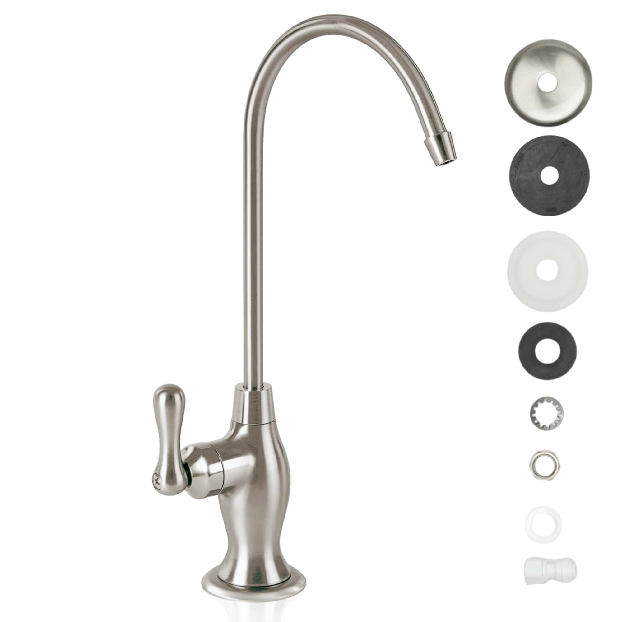Puroflo Brushed Nickel Reverse Osmosis Faucet, NSF Certified Lead-Free Drinking Water Faucet for Under Sink Water Filtration Sys