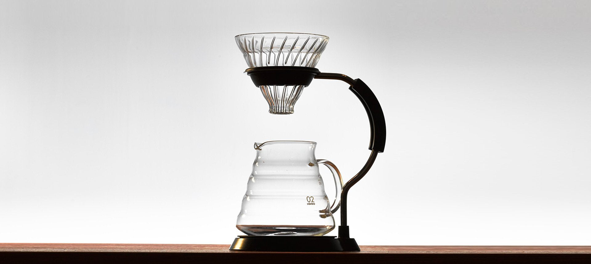 Hario V60 Arm Stand With Glass Dripper Pour Over Set