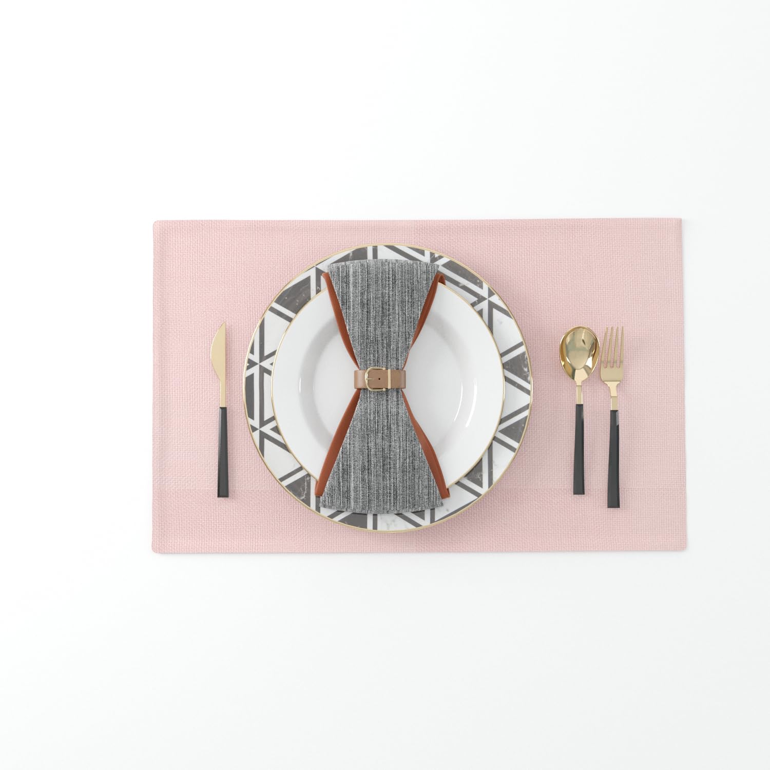 Natus Weaver Set Of 4 Soft Linen Handmade Placemats Heat Resistant Dining Table Place Mats Kitchen Table Mats 12 X 18 Baby Pink