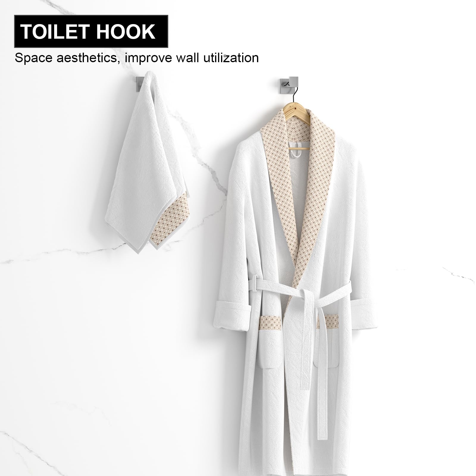 5-Pieces Brushed Nickel Bathroom Accessories Set, 23.6 Inch Bath Towel Bar Set, Stainless Steel Bathroom Hardware Set, Towel Rac