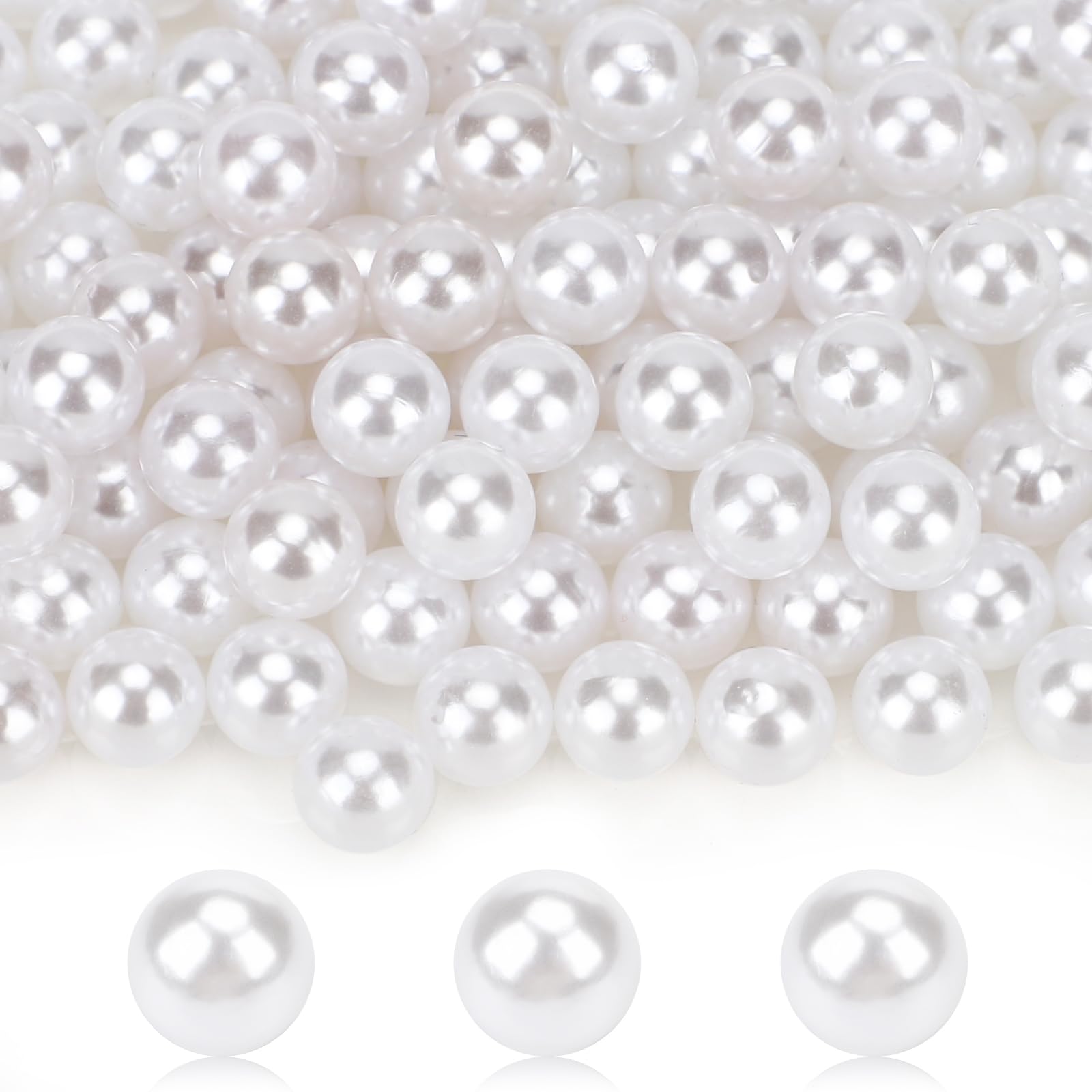 Suream 160PCS Makeup Beads for Brush Holder, 16mm/0.63Inch Round Beads for Cosmetic Pen Organizer, Vase Filler for Wedding Cente