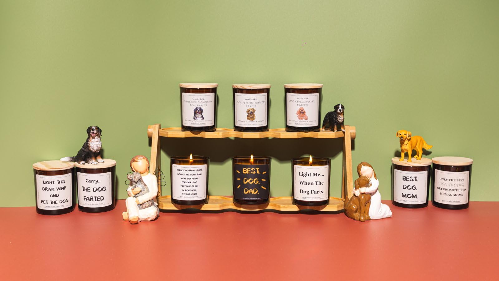 Golden Retriever Gifts & Decor,Dog Mom Gifts, Smells Like Golden Retriever Farts Candle - Lavender & Eucalyptus, Crafted by Natu