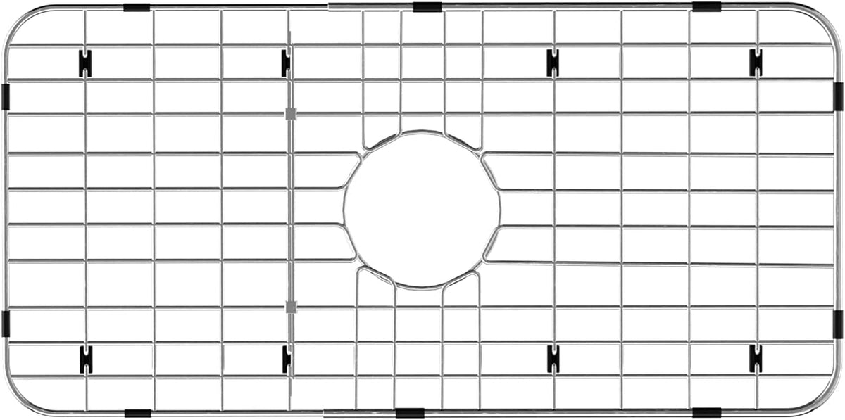 Sanno Kitchen Sink Grate Sink Protector For Kitchen Sink 25'' X 12.8'', Stainless Steel Grid Sink Protector Kitchen Sink Rack Bo