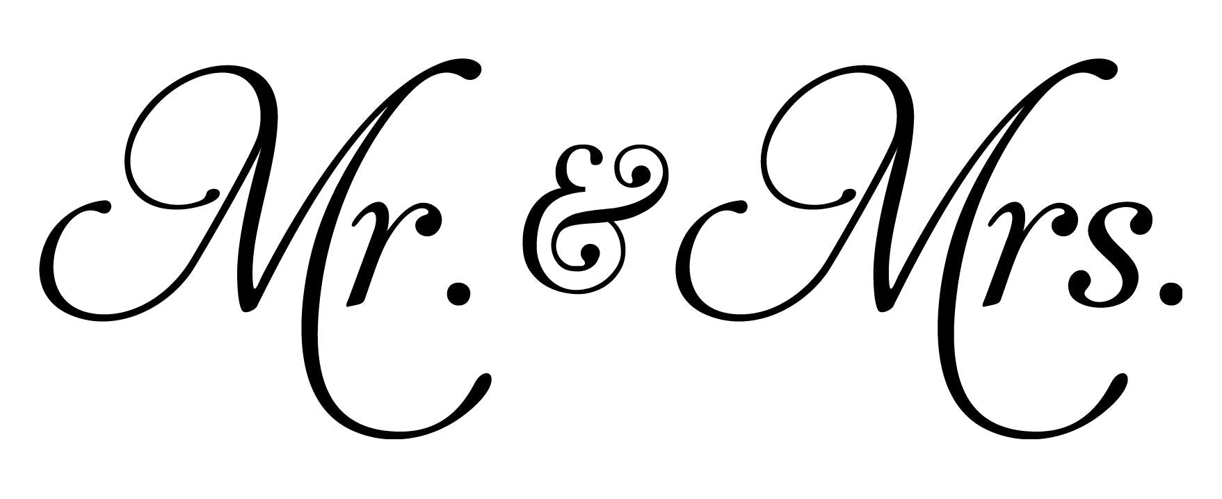 Mr&Mrs Wall Sticker Removeable Quote Vinyl Wall Art Decals