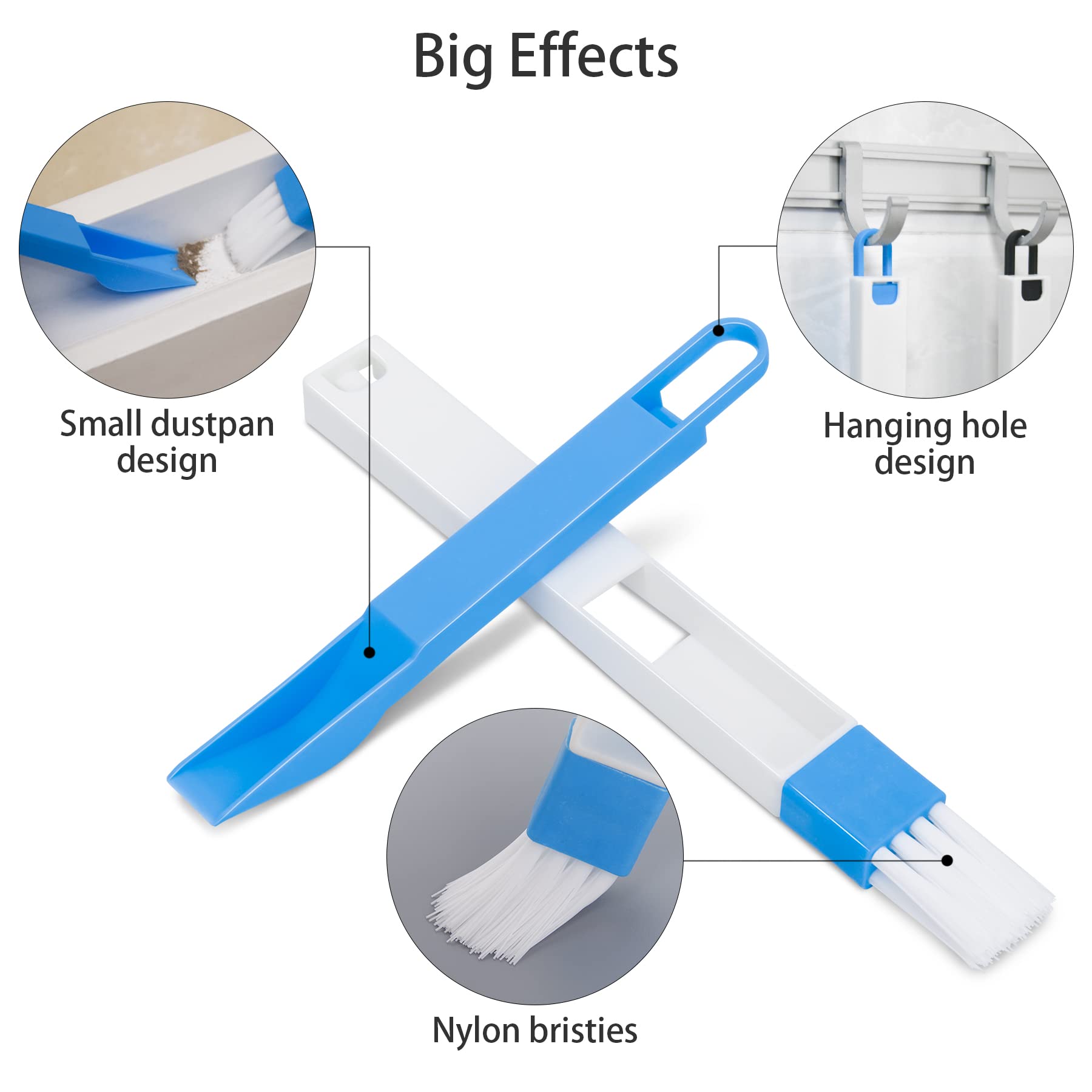Aivwis Hand-Held Groove Gap Cleaning Tools, Window Track Cleaning Brush, Crevice Cleaning Brushes For Deep Cleaning Door Window