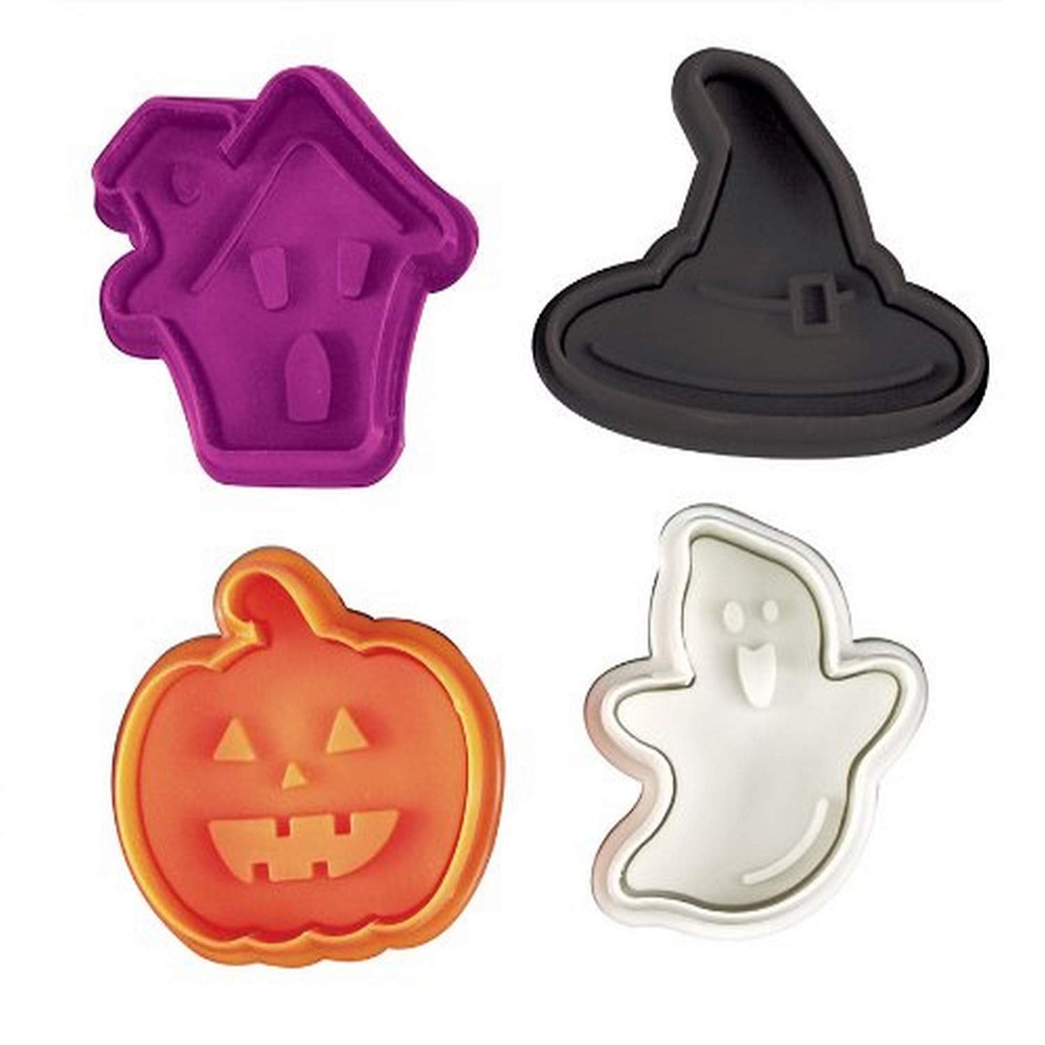 Fox Run Brands Halloween Fondant Plunger Cutters, 2 X 5 X 6 Inches, Multicolored