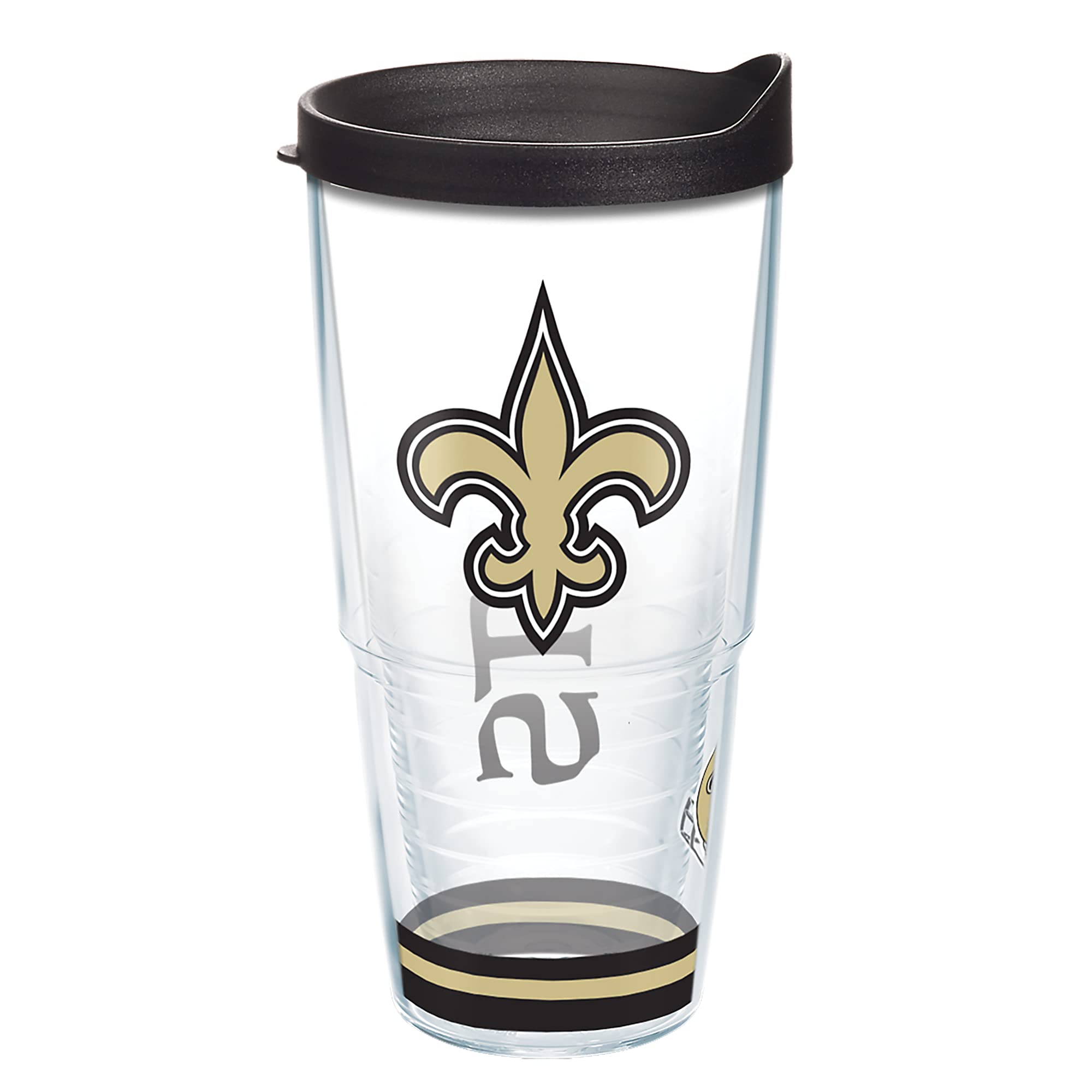 Tervis Made In Usa Double Walled Nfl New Orleans Saints Arctic Insulated Tumbler Cup Keeps Drinks Cold & Hot, 24Oz, Clear
