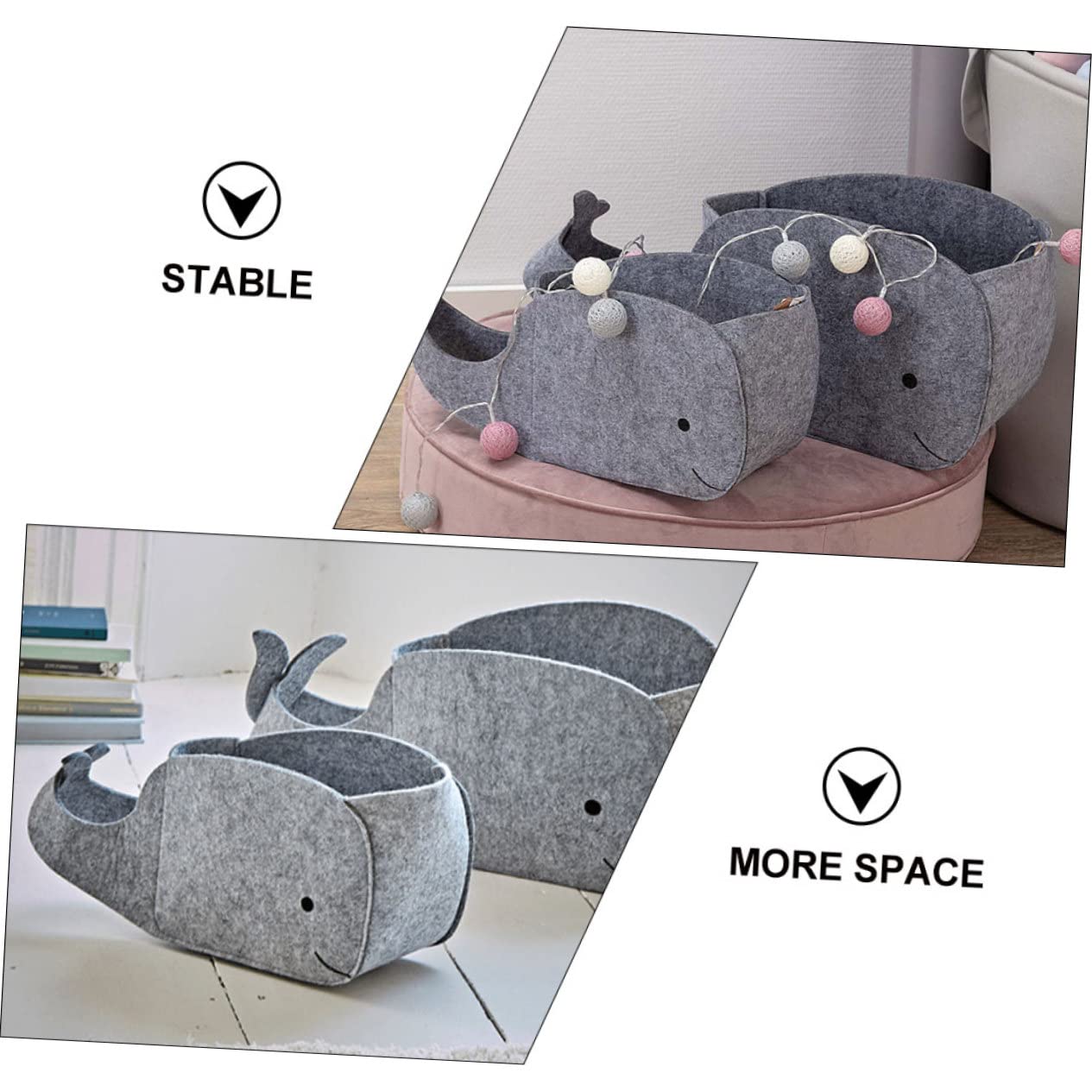 Cabilock 2 Pcs Fabric Cosmetic Organizers Dresser Clo Blankets Shelf Bin Dark Xxcm Adorable Shoes Hamper Toiletries Sundries Con