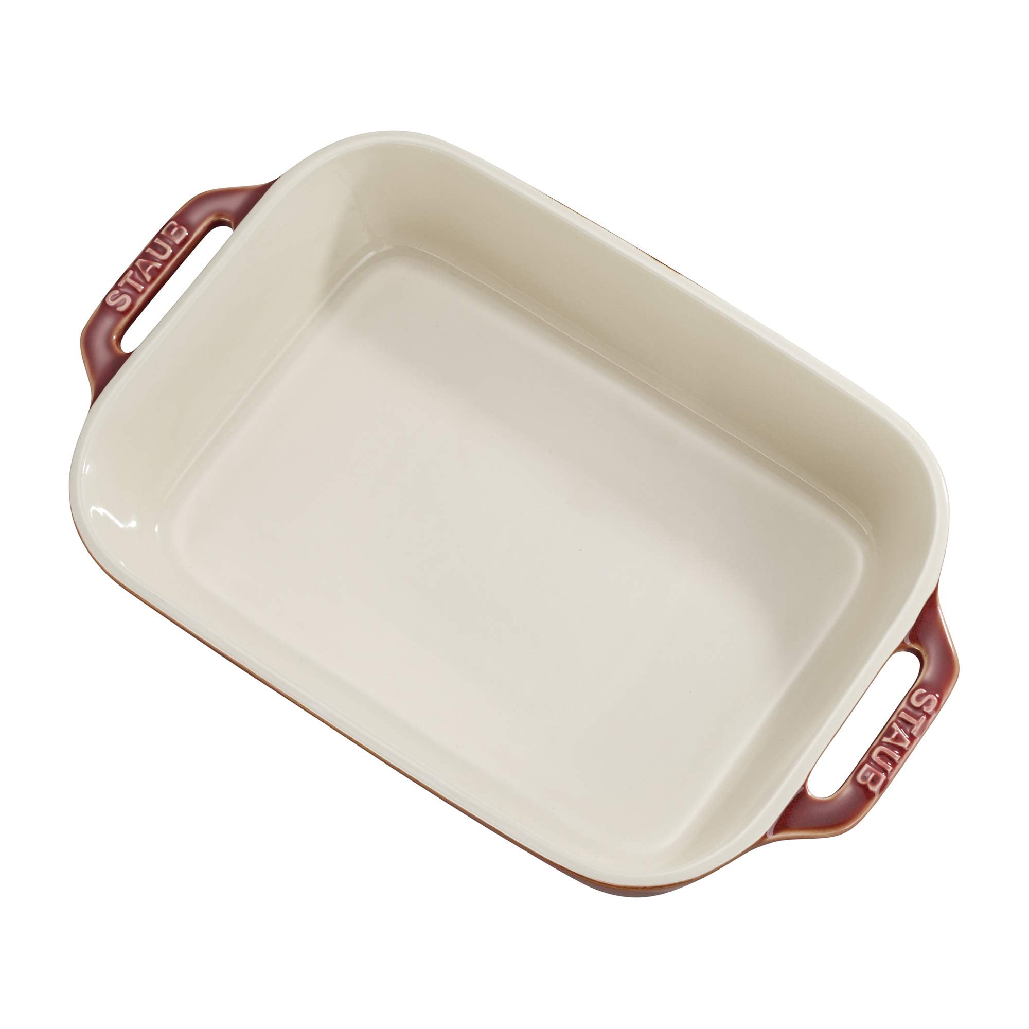Staub Ceramics Rectangular Baking Dish Set, 2 Pc, Red