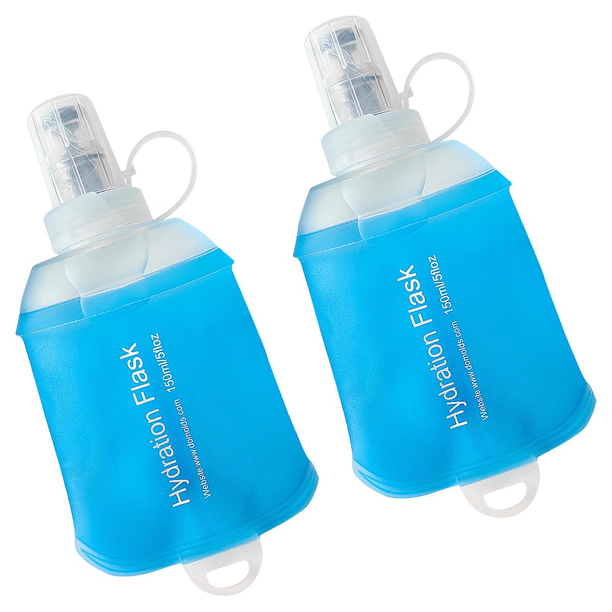 WILDREEDS 150ml Soft Flask, TPU Collapsible Soft Water Bottle for Hydration Pack, Running Vest, Folding Water Bottle for Hiking 