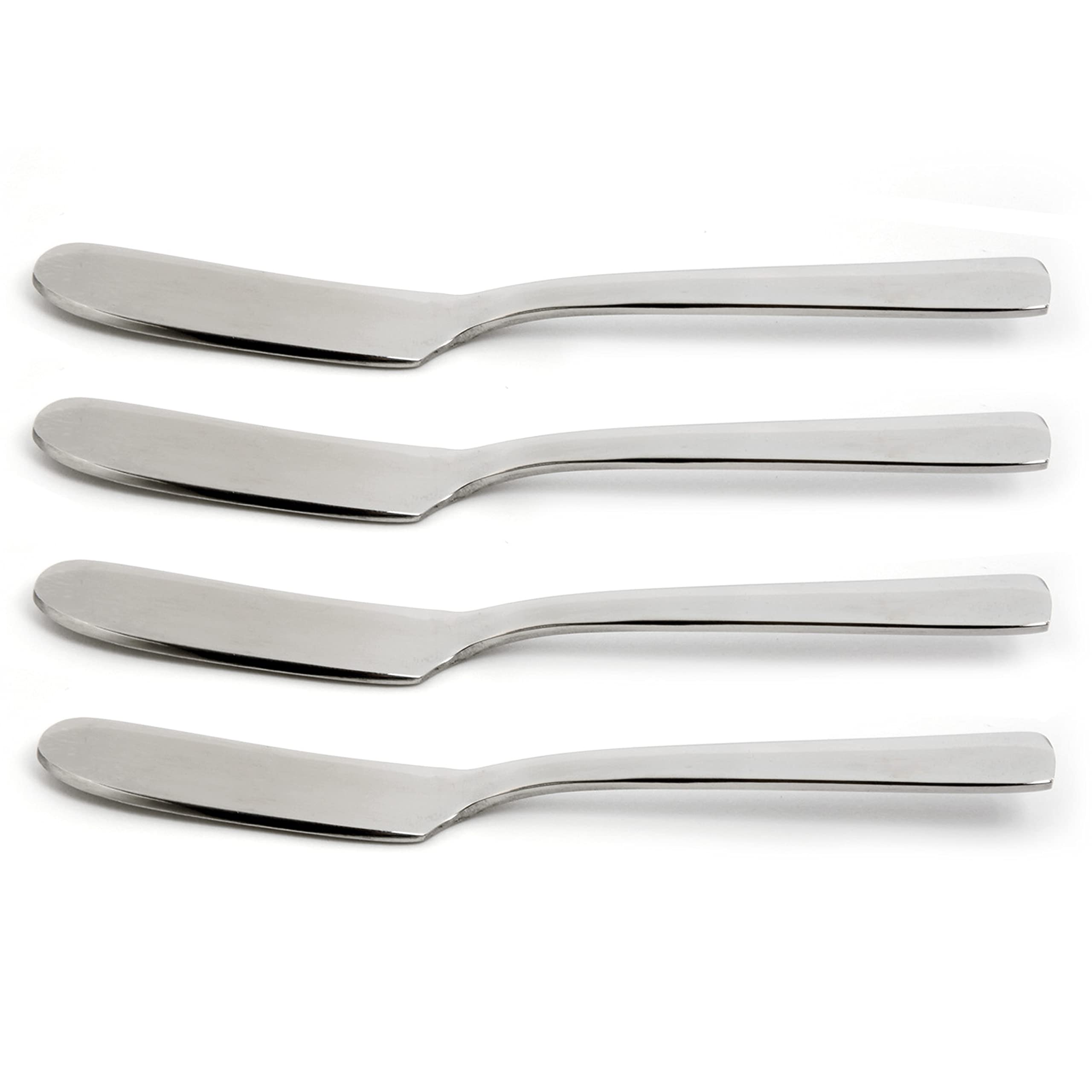 Norpro Set Of 4 Polished Silver Stainless Steel Spreaders, Dishwasher Safe,