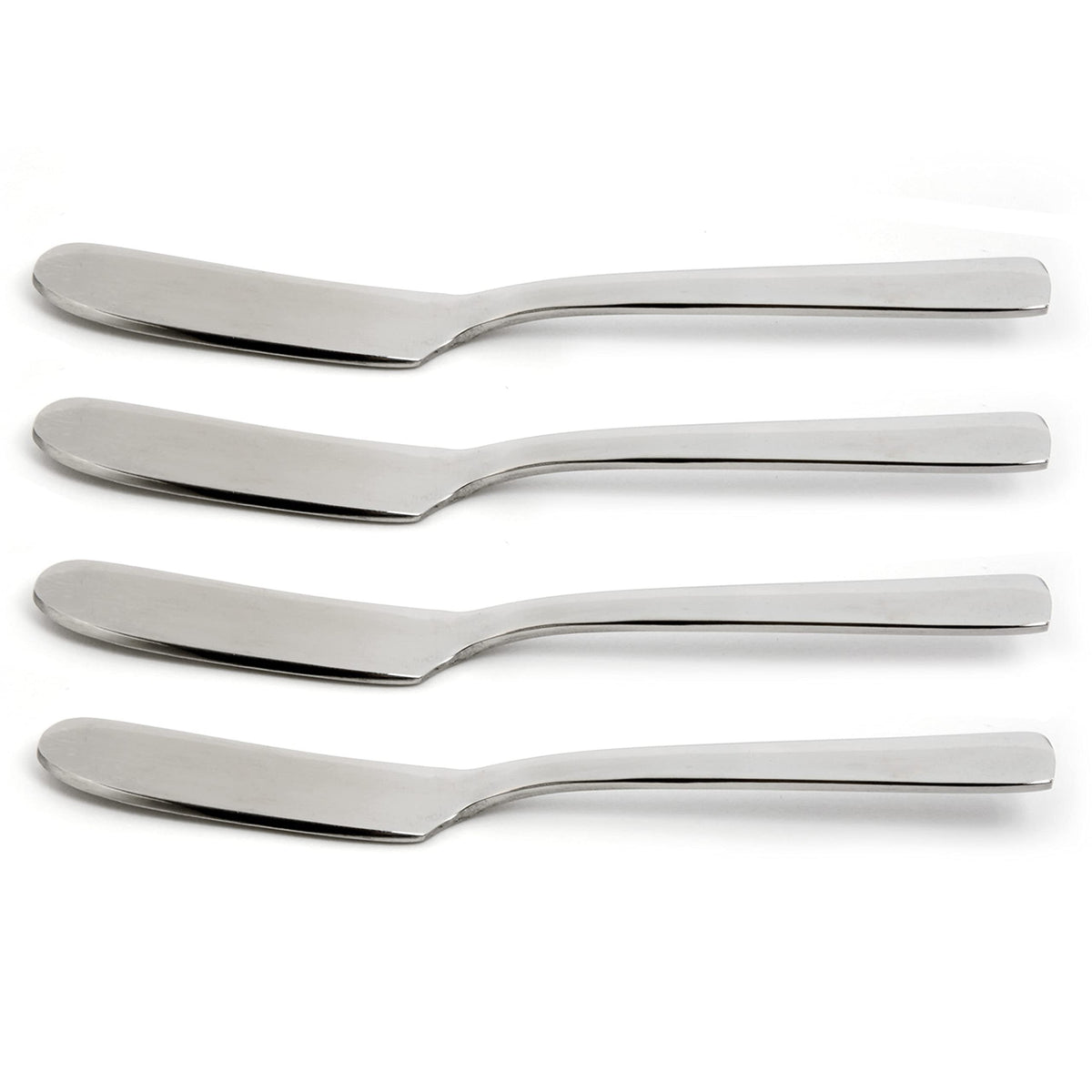 Norpro Set Of 4 Polished Silver Stainless Steel Spreaders, Dishwasher Safe,