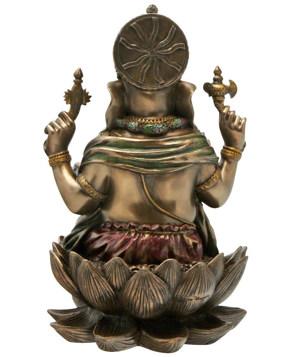 Sri Krishna Culture-New Big Beautiful Sitting Ganesh For Home Decoration-Height-8 Inches-Antique Finish-Resin