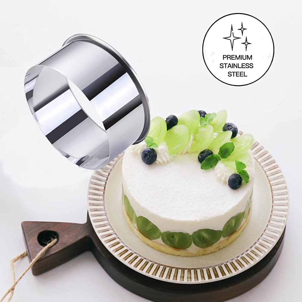 Kspowwin Biscuit Cookie Cutters Set,Stainless Steel Circle Round Cookie Biscuit Cutters In Graduated Sizes Shape Molds For Pastr