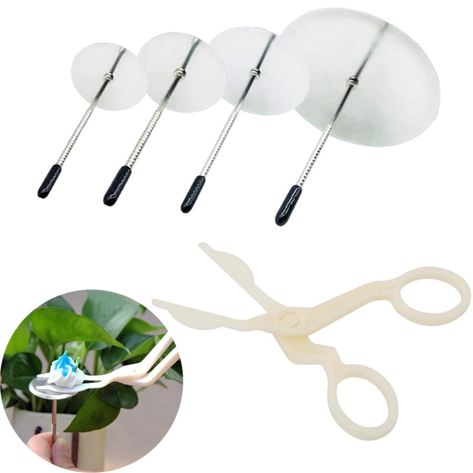 Cake Decorating Tool Kit, 7Pcs Stainless Steel Icing Piping Nozzle Tips, 4Pcs Cake Flower Nail And 1 Flower Lifters For Cake Fon