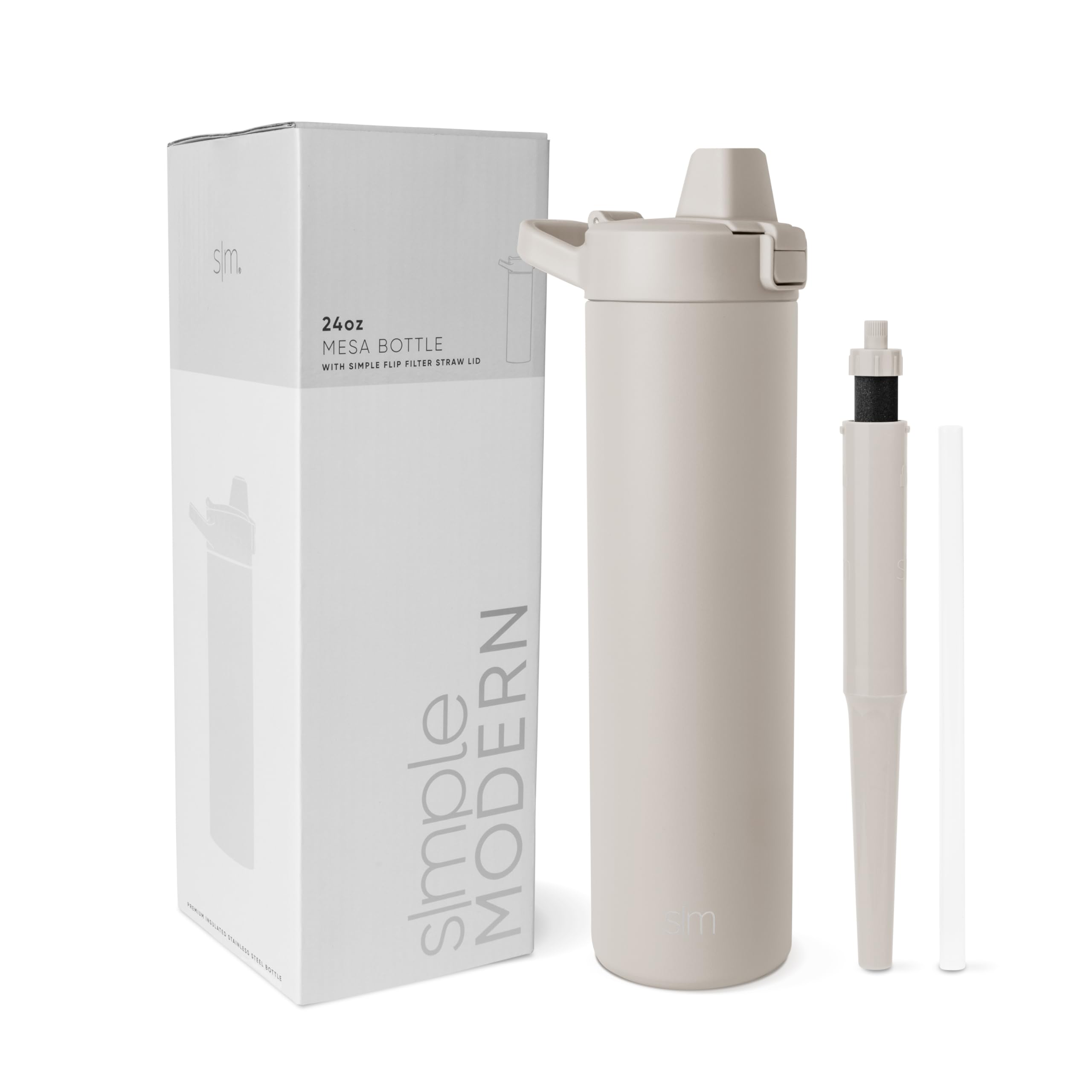 Simple Modern Filtered Water Bottle | Insulated Stainless-Steel Carbon Filter Travel Water Bottles | Reusable For Clean Drinking