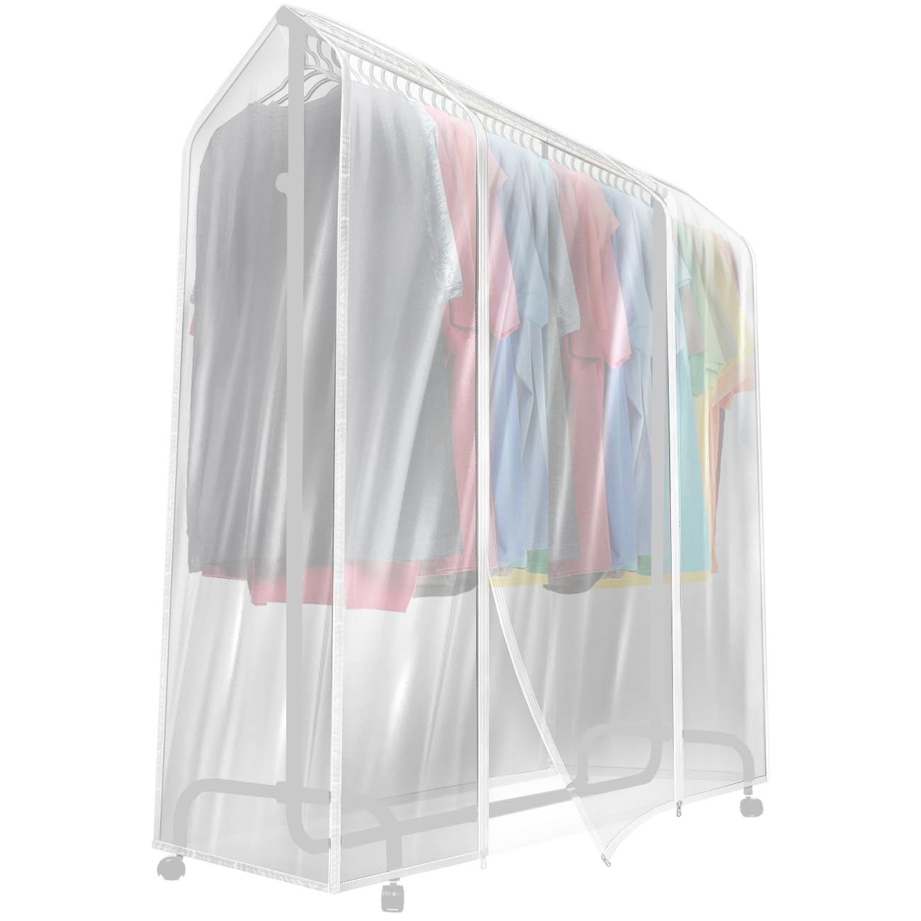 Sorbus Cover For Garment Rack - 6 Ft Transparent Clothes Rack Cover, Garment Coat Hanger Protector Dustproof Waterproof Clothing