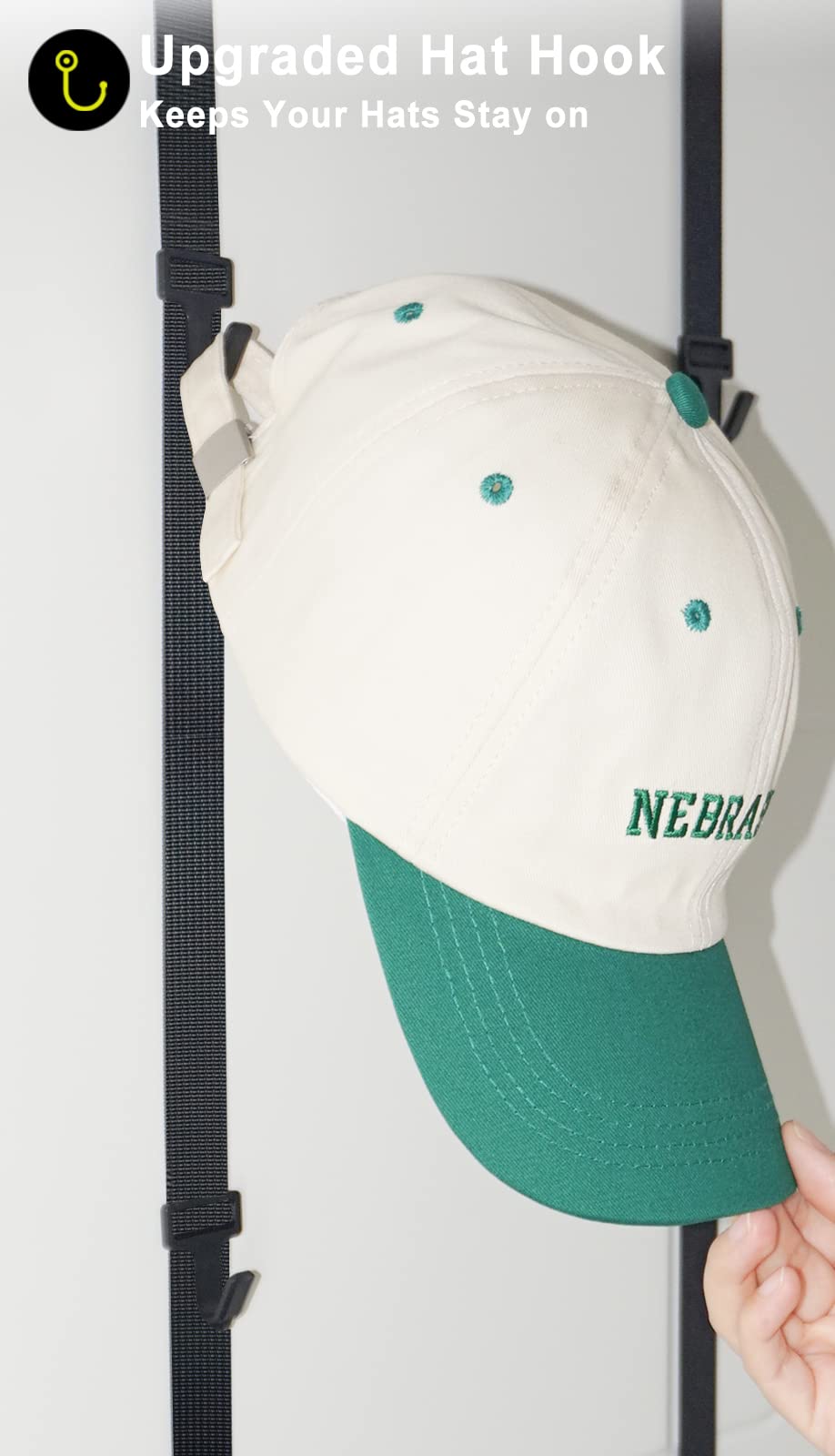 Etowifa Hat Rack For Baseball Caps And Organizer Holder [ Up To 36 Caps ] Display Over The Door Or On The Wall Hat Hanger With 2