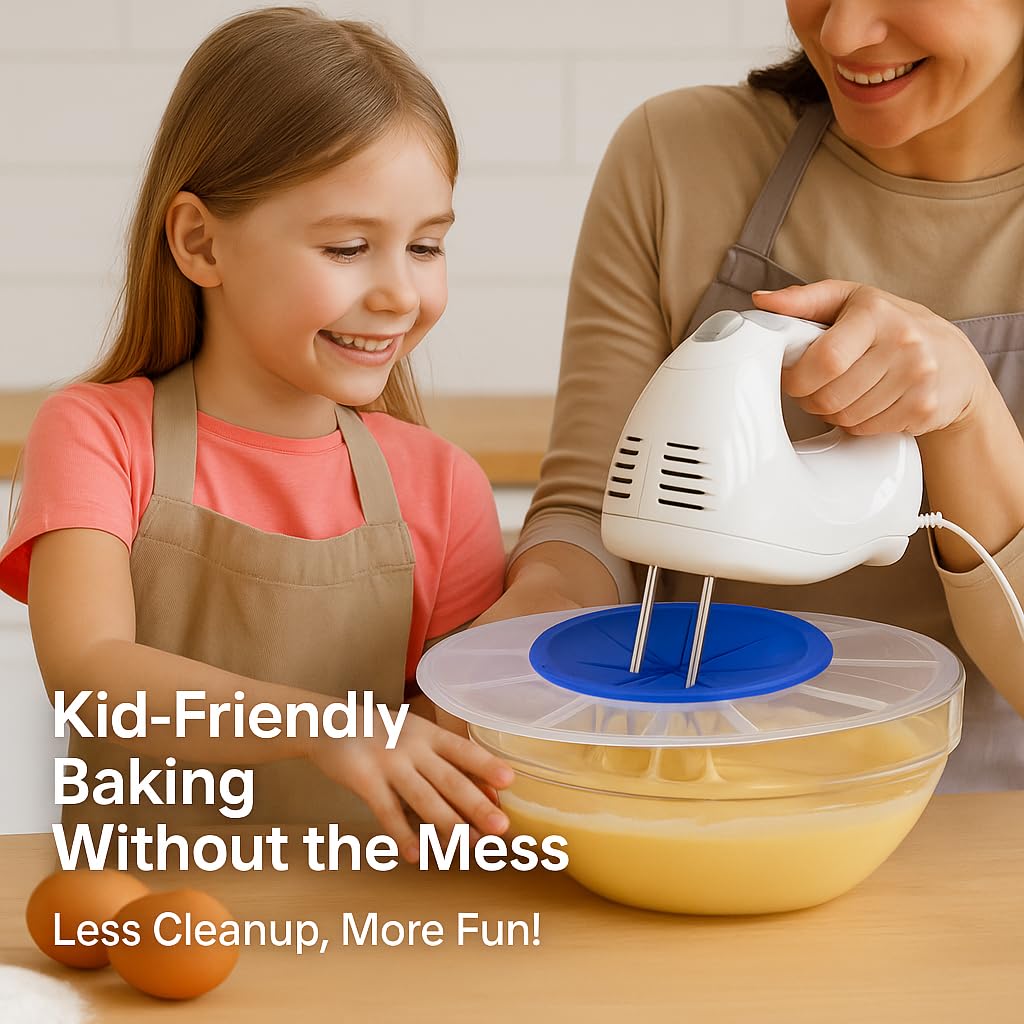 Dependable Industries inc. Essentials 12'' Mixing Bowl Splatter Guard BPA FREE Fits Most Hand and Electric Mixers (1)