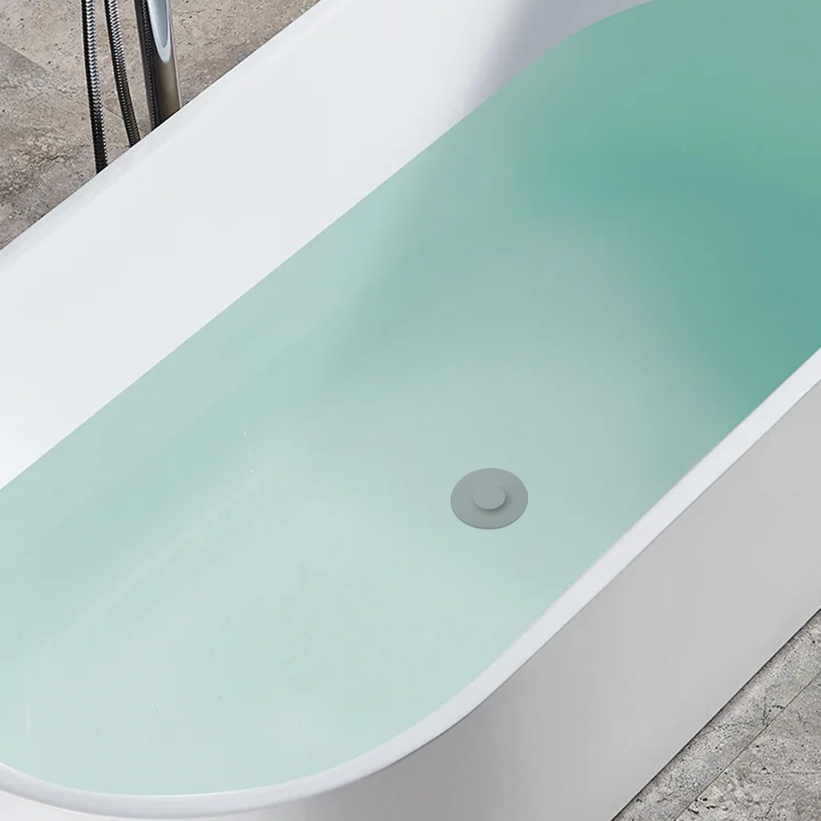 Aluvor Universal Bathtub Stopper 2Pcs Sink Stopper Tub Plug Bathroom Shower Drain Plug Silicone Bathtub Drain Plug Tub Drain Sto