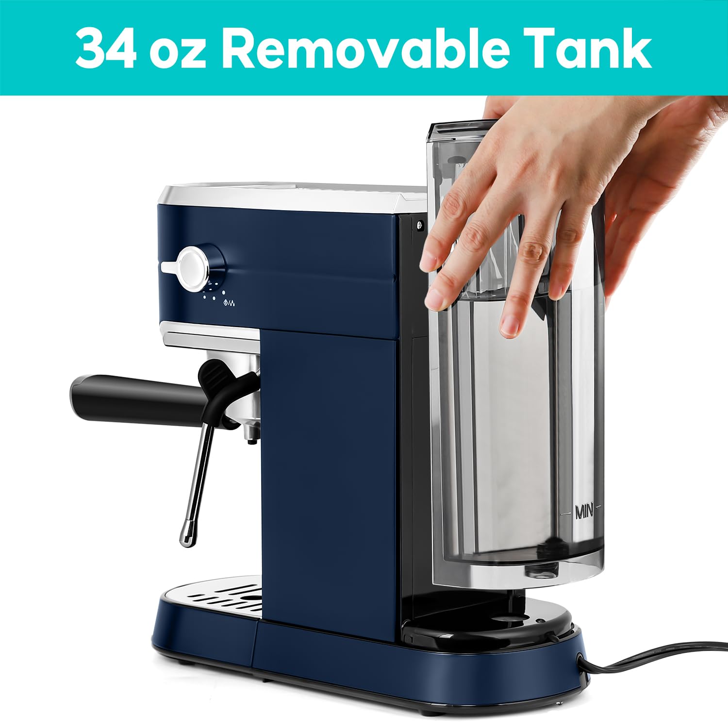 Casabrews Espresso Machine 20 Bar, Professional Espresso Maker With Milk Frother Steam Wand, Espresso Coffee Machine With 34Oz R