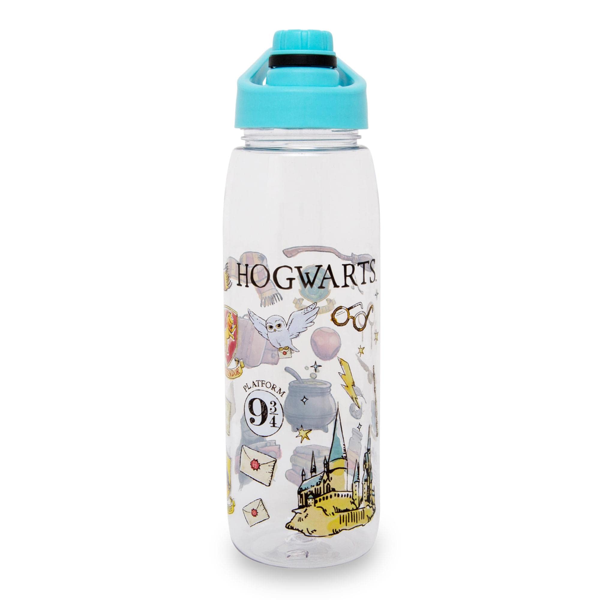 Harry Potter Hogwarts Destination Plastic Water Bottle With Twist Spout  Holds 28 Ounces