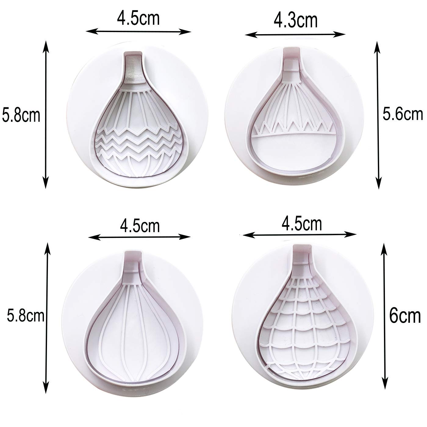 Markeny 10 Pack Cake Fondant Embossing Mold Balloon Cloud Fence Cookie Cutters Biscuit Moulds For Sugarcraft Fondant Baking Mold