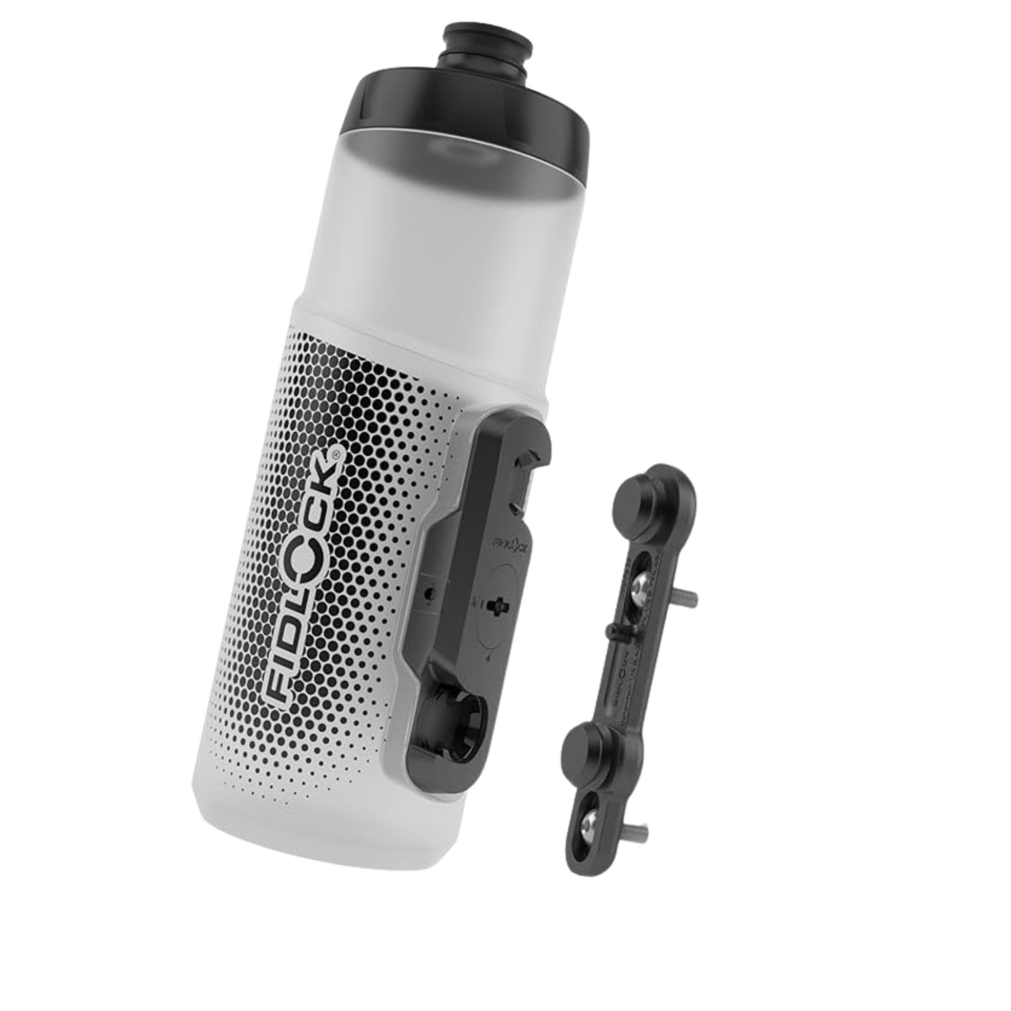 FIDLOCK Twist Bottle 600ml/21oz+ Bike Base System | New Leak-Proof, Self-Sealing Bottle Cap | Cage Free Bike Magnetic Bottle Hol