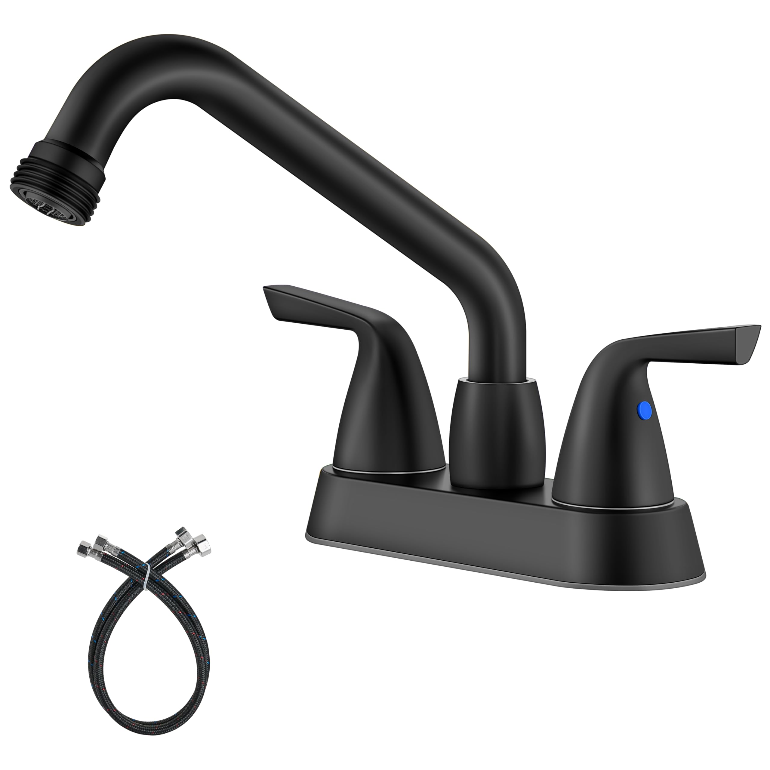 Aolemi Utility Laundry Sink Faucet,4 Inch Centerest Laundry Faucets For Utility Sink,Laundry & Utility Room Sink Faucet,With Swi