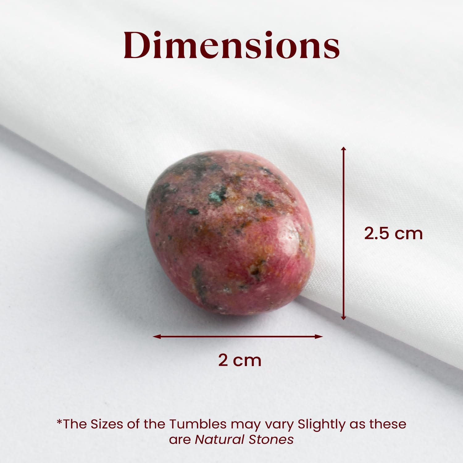 Astrotalk Rhodonite Tumble | Heart Chakra Stone for Emotional Healing, Self-Love & Compassion | Office Table Decoration & Living Room Showpiece | Gift for Man & Woman