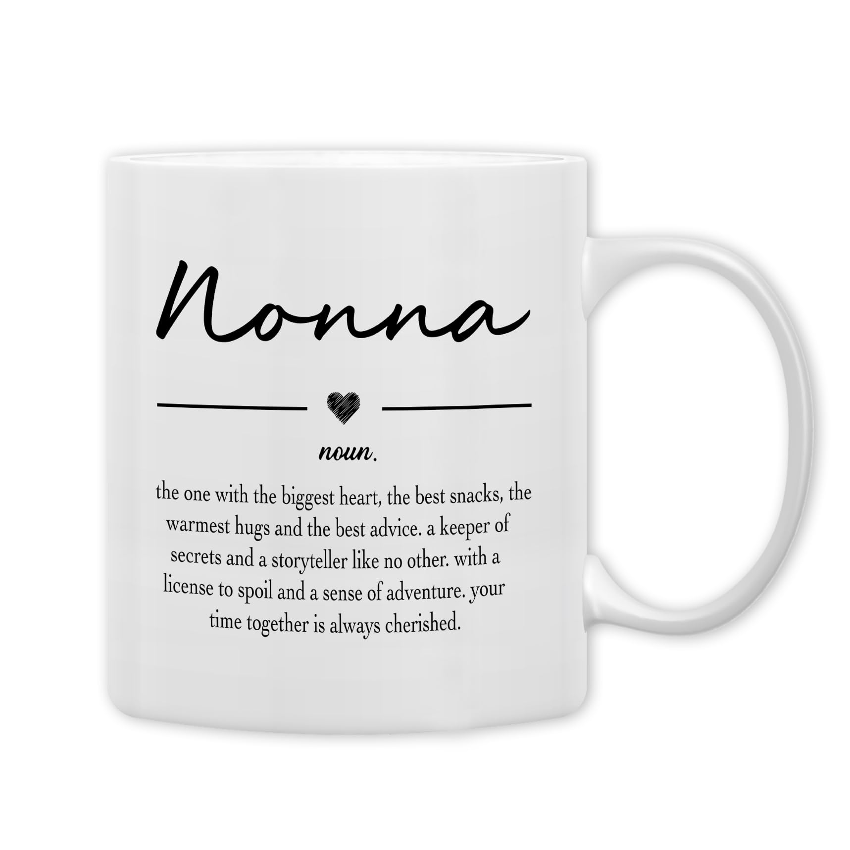 QASHWEY Nonna Gifts Coffee Mug, Gifts for Nonnas Grandma from Grandkids Grandchildren, Grandma Coffee Mug, Mothers Day Mugs Tea 