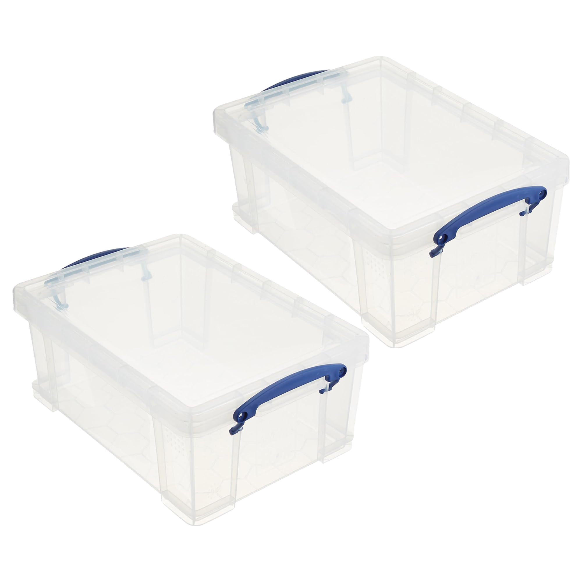 Really Useful Box 9 Liter Plastic Storage Bins With Lids And Clip Lock Handles For Home Or Office Organization And Storage (2 Pa