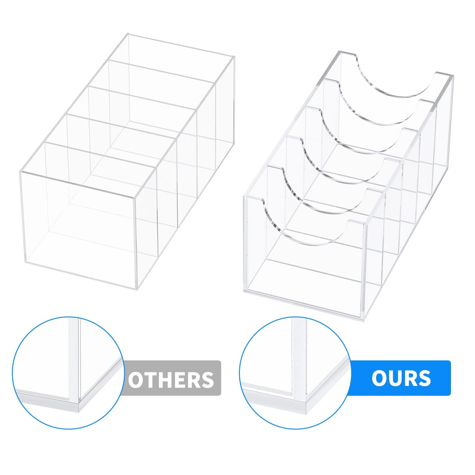 Niubee Belt Organizer, Acrylic Belt Storage Holder For The Closet, 5 Compartments Display Case For Tie And Bow Tie