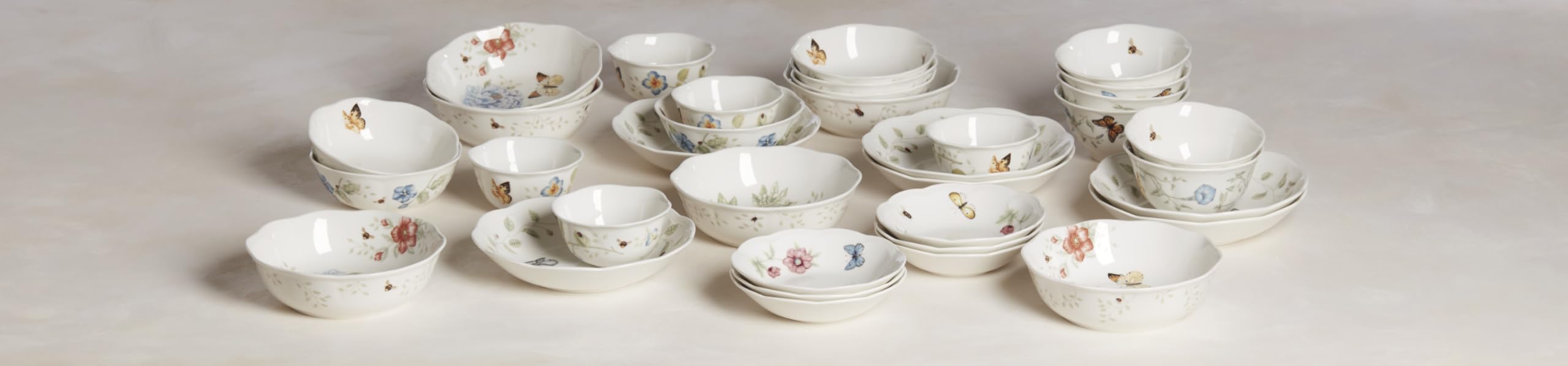 Lenox Butterfly Meadow Soup Bowl, Porcelain, 1.00 LB, Exclusive Color, Model 857702