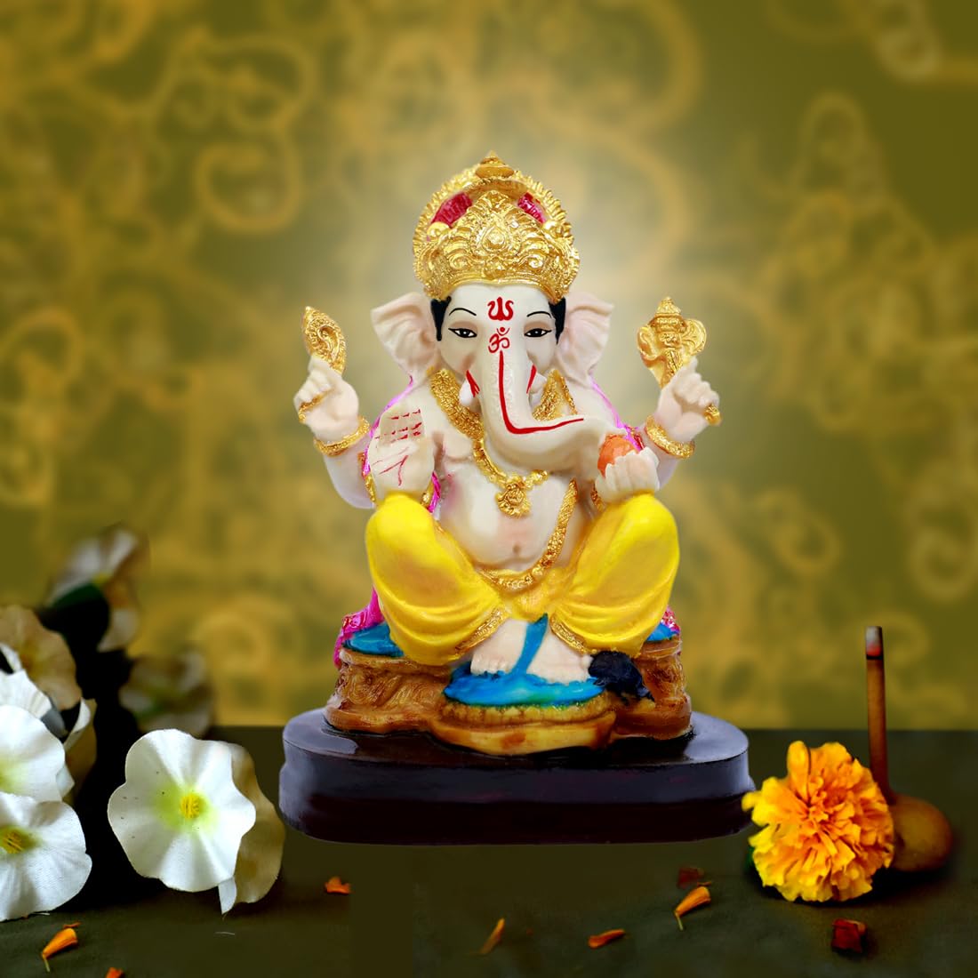 Buji Craft Ganesh Ji Lord Ganesha Car Dashboard Ganesh Statue Ganesh Murti Ganeshji Idol Ganpati Baba Ganpati Murti S19