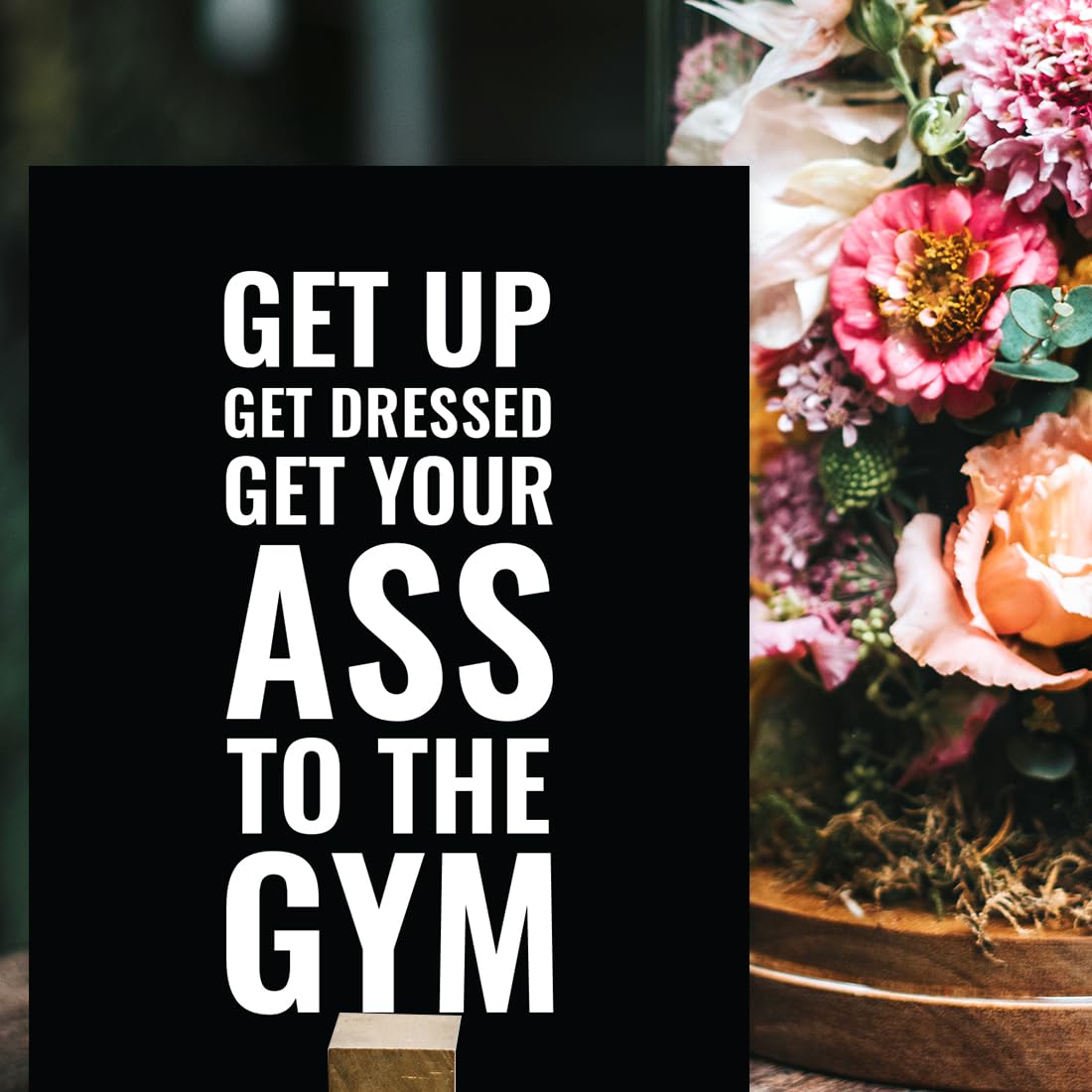Andaz Press Gym Fitness Wall Art Collection, 8.5X11-Inch, Get Up Get Dressed Get Your Ass To The Gym Poster Print, 1-Pack, Unfra